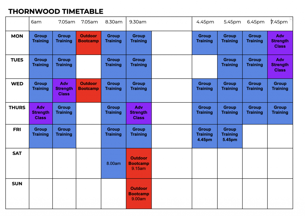 Thordwood timetable