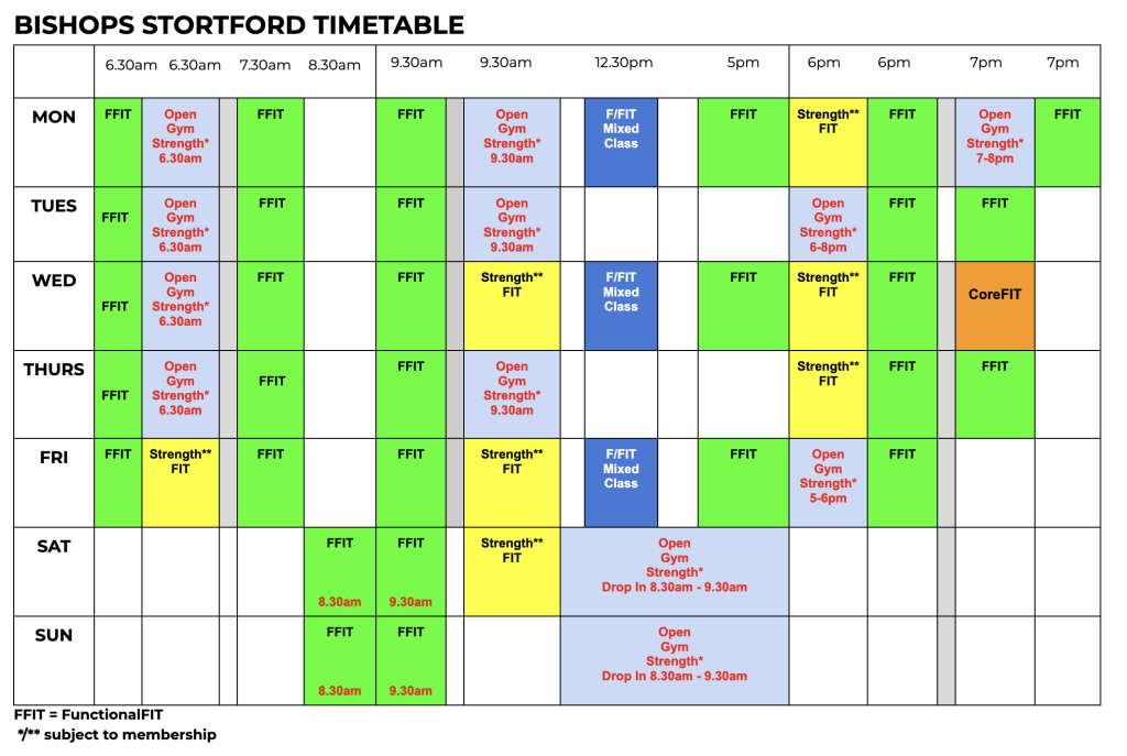 AbFabFit Club - Class Timetable - Bishops StortfordAbFabFit Club - Class Timetable - Bishops Stortford