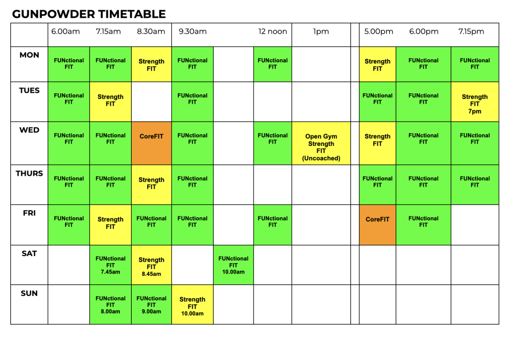 AbFabFit Club - Class Timetable - Waltham Abbey